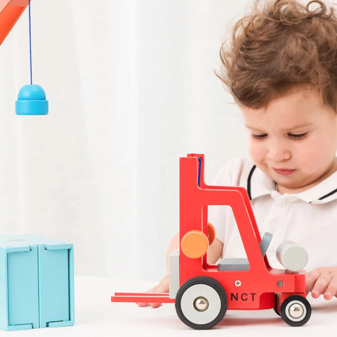 New Classic Toys Houten Heftruck 10920 - Rood