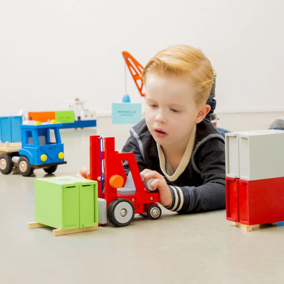 New Classic Toys Houten Heftruck 10920 - Rood
