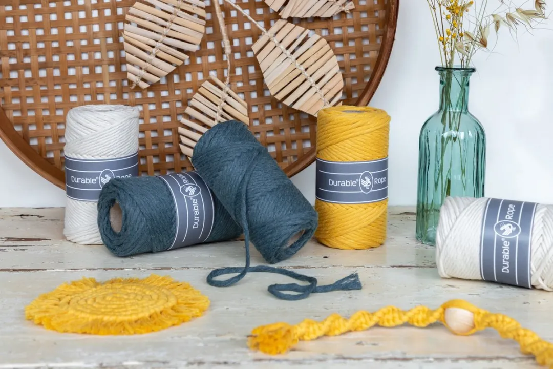 Durable Macramé Touw Taupe 75m