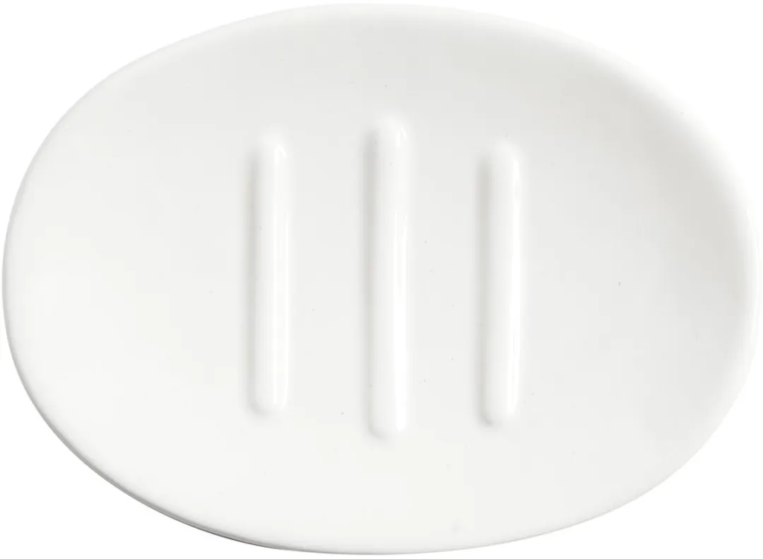 Creativ Company Porseleinen Zeepbakje 13,5x10x2,5cm - Wit