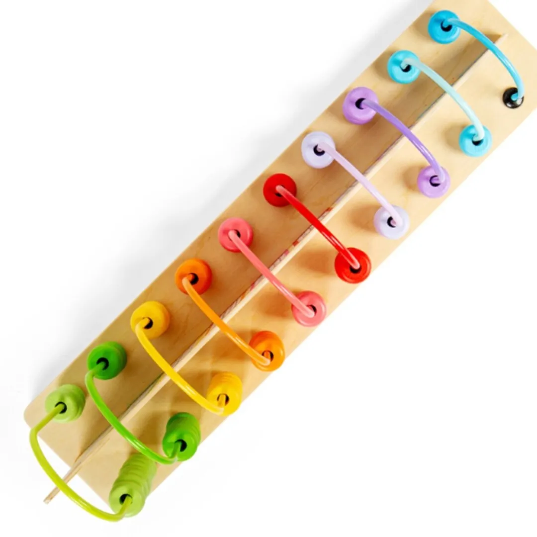 BIGJIGS Houten Telraam Regenboog 36010 - Multicolor