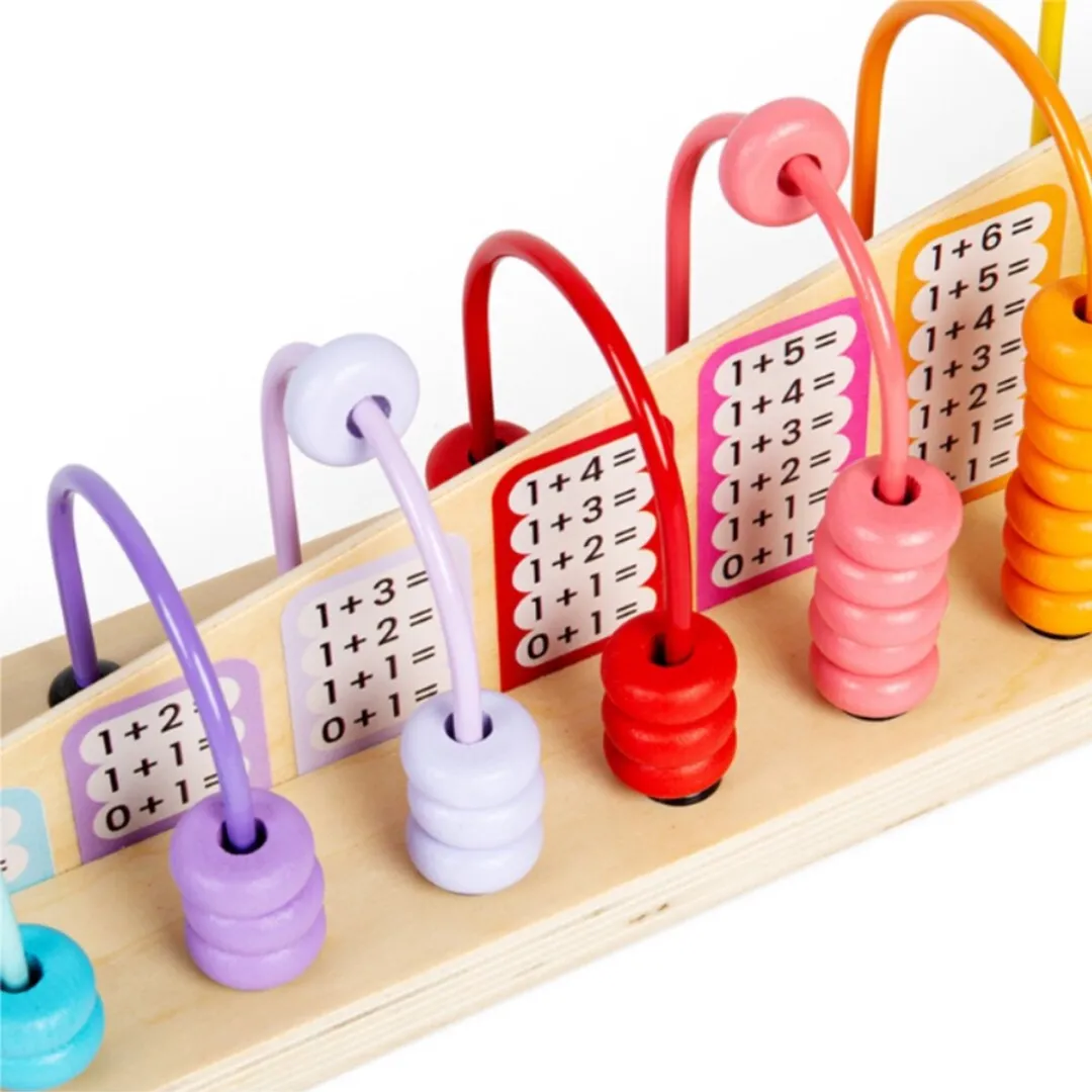 BIGJIGS Houten Telraam Regenboog 36010 - Multicolor