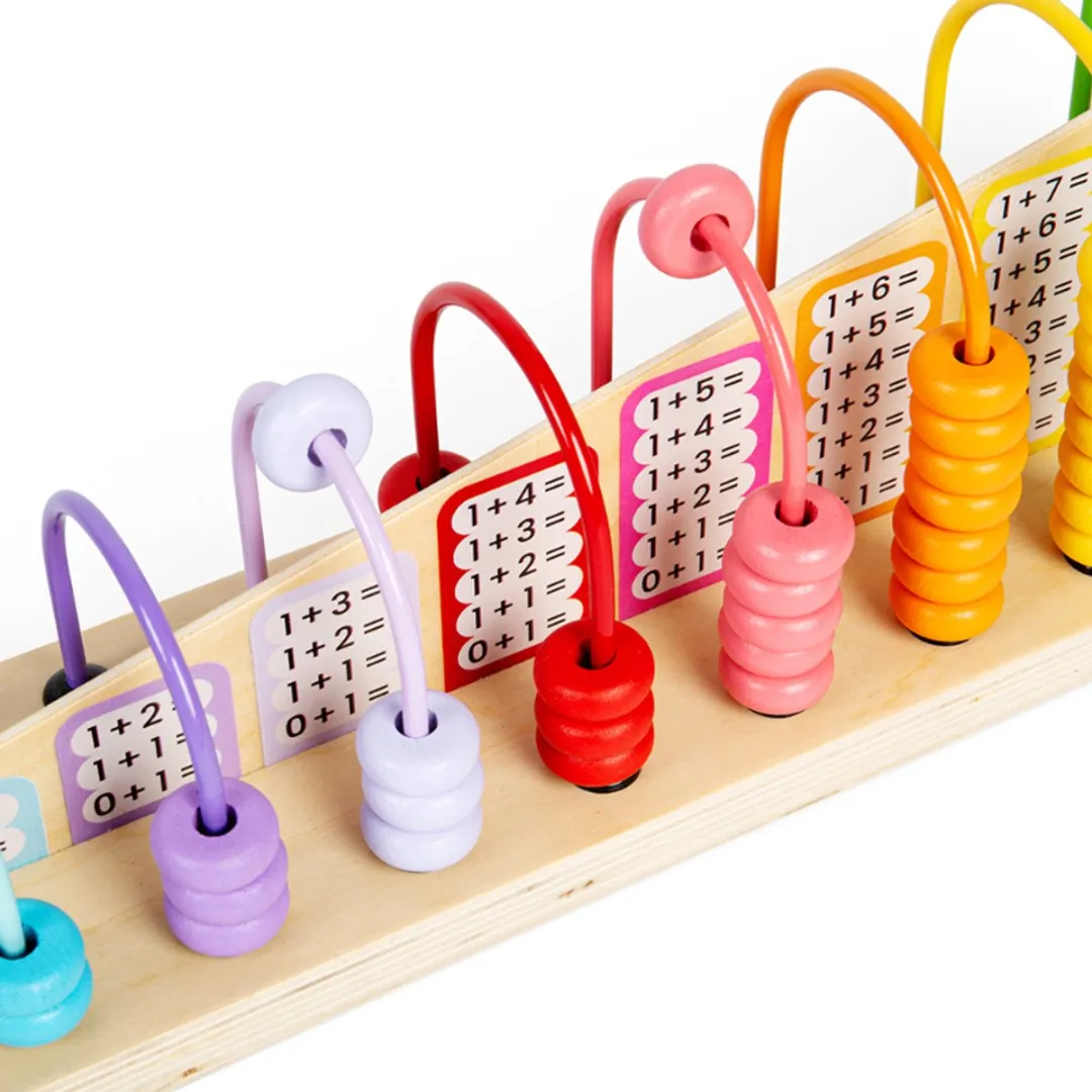 BIGJIGS Houten Telraam Regenboog 36010 - Multicolor