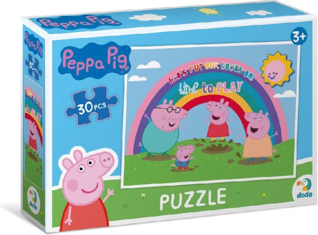 Dodo Toys Peppa Pig Puzzel 30 Stuks - 20x27cm Regenboog