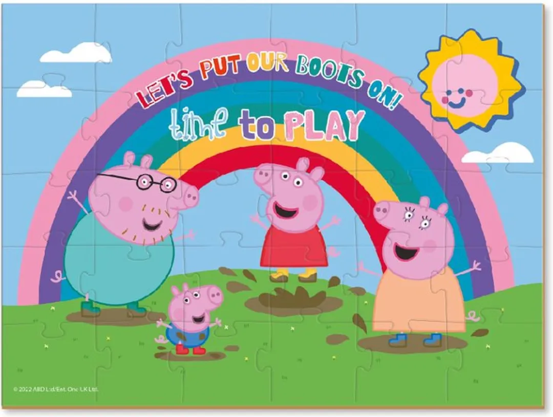 Dodo Toys Peppa Pig Puzzel 30 Stuks - 20x27cm Regenboog