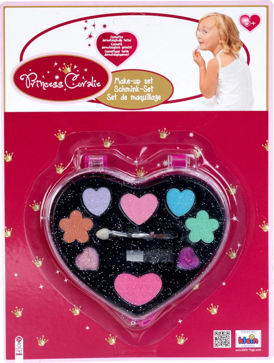 Klein Toys Princess Coralie Make-up Hart 3-delig - Roze/Zwart