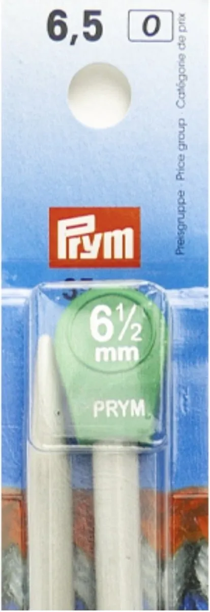 Prym Breinaalden Alu 35cm - 6.50mm - Grijs - 2 Stuks