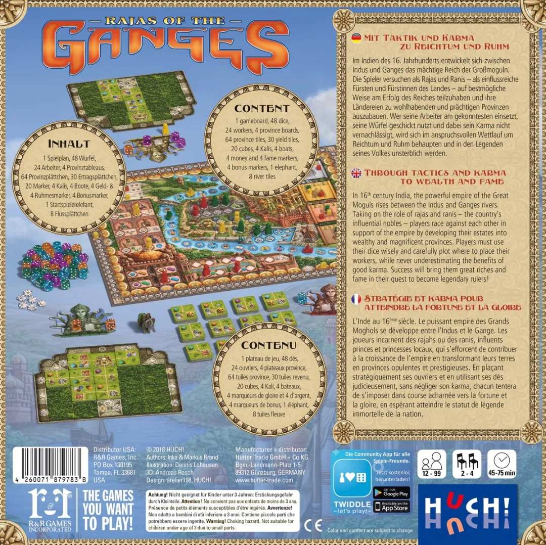 Geronimo Games Rajas of the Ganges Bordspel - 6 Spelers - Multicolor