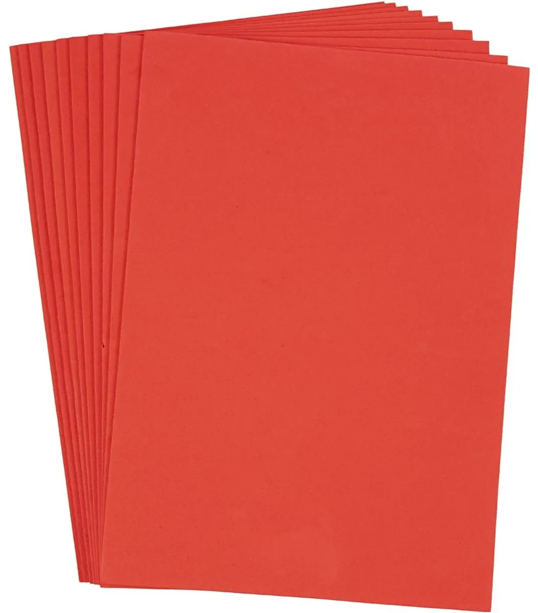 Creativ Company EVA Foam 2mm - 10 Vellen Rood