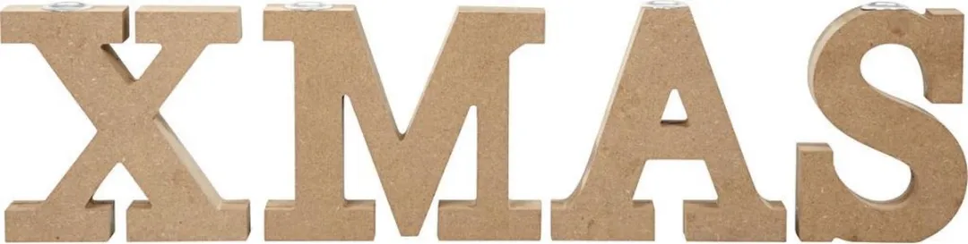 Creativ Company MDF Kandelaar X-MAS 17x14cm - Bruin