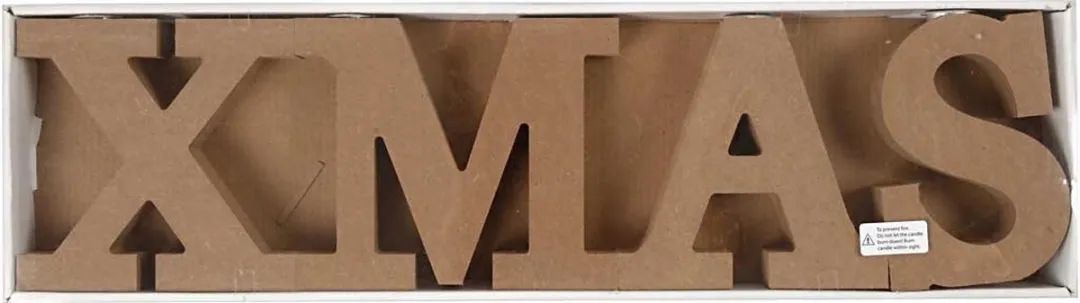 Creativ Company MDF Kandelaar X-MAS 17x14cm - Bruin