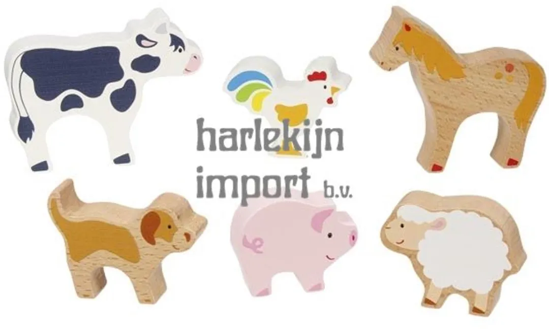 Goki Houten Boerderijdieren Set 58320