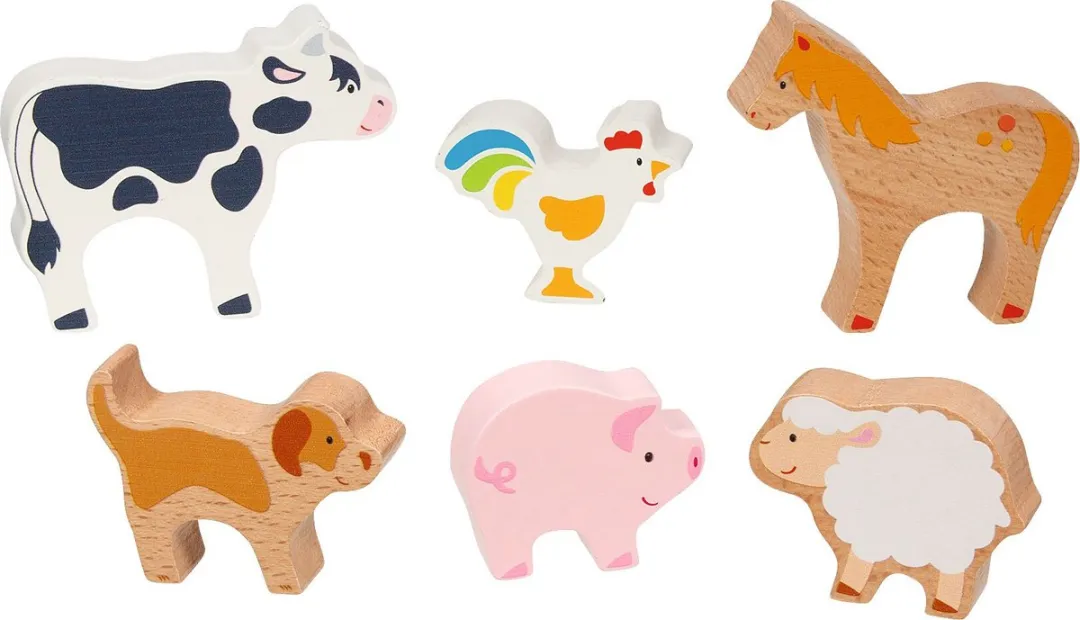 Goki Houten Boerderijdieren Set 58320 - Multicolor