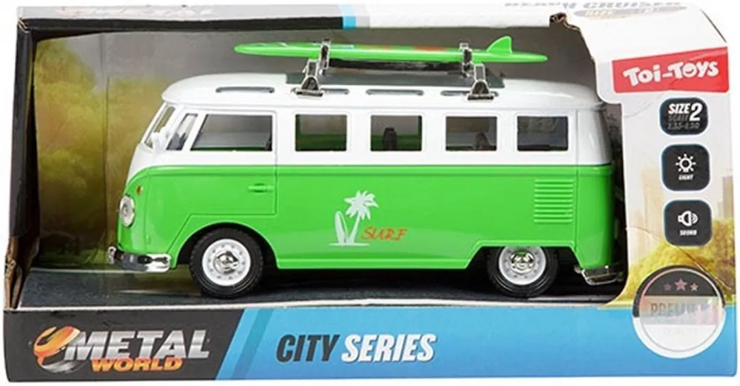 Toi-Toys Metal VW Bus Licht & Geluid