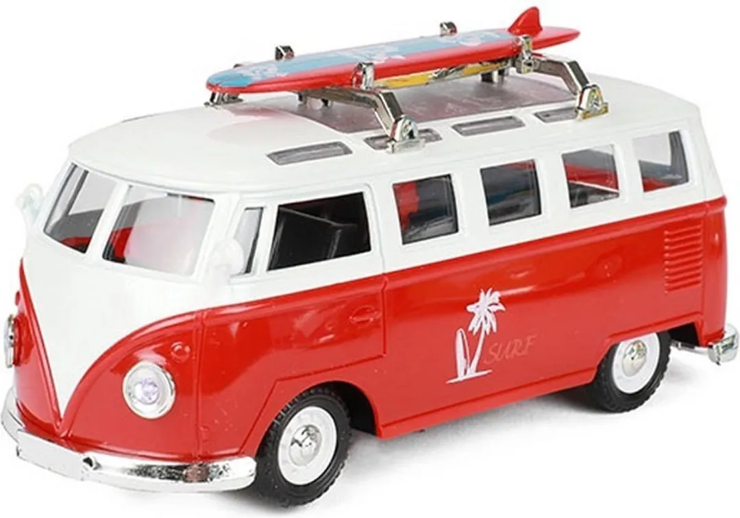 Toi-Toys Metal VW Bus Licht & Geluid - Multicolor