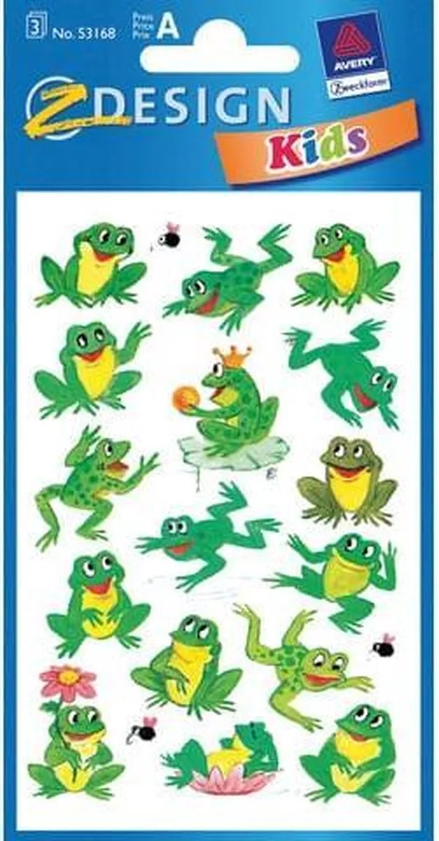 Avery Stickervel Kikker 32-delig - 7,6x12cm Groen