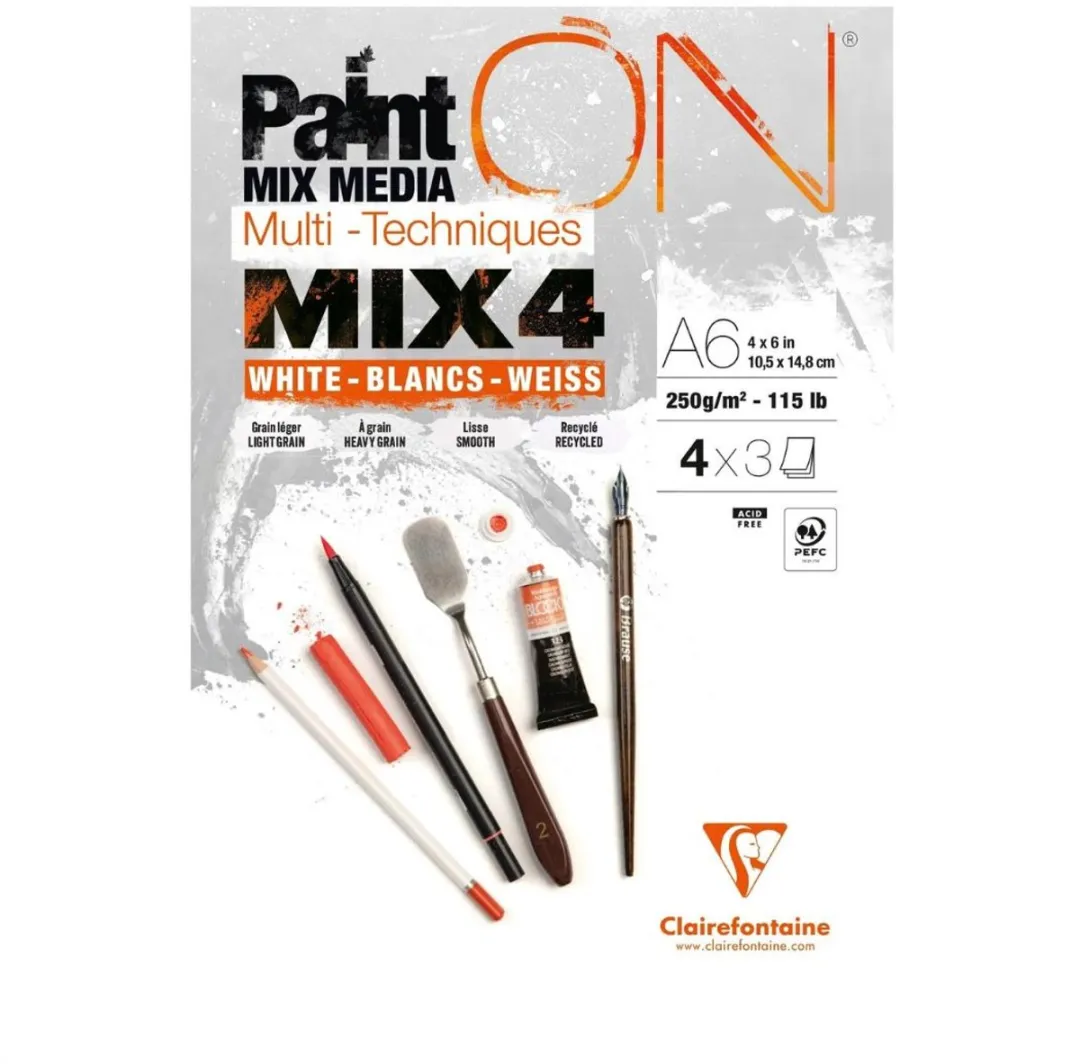 Clairefontaine Paint ON Multi-Techniek Pad A6