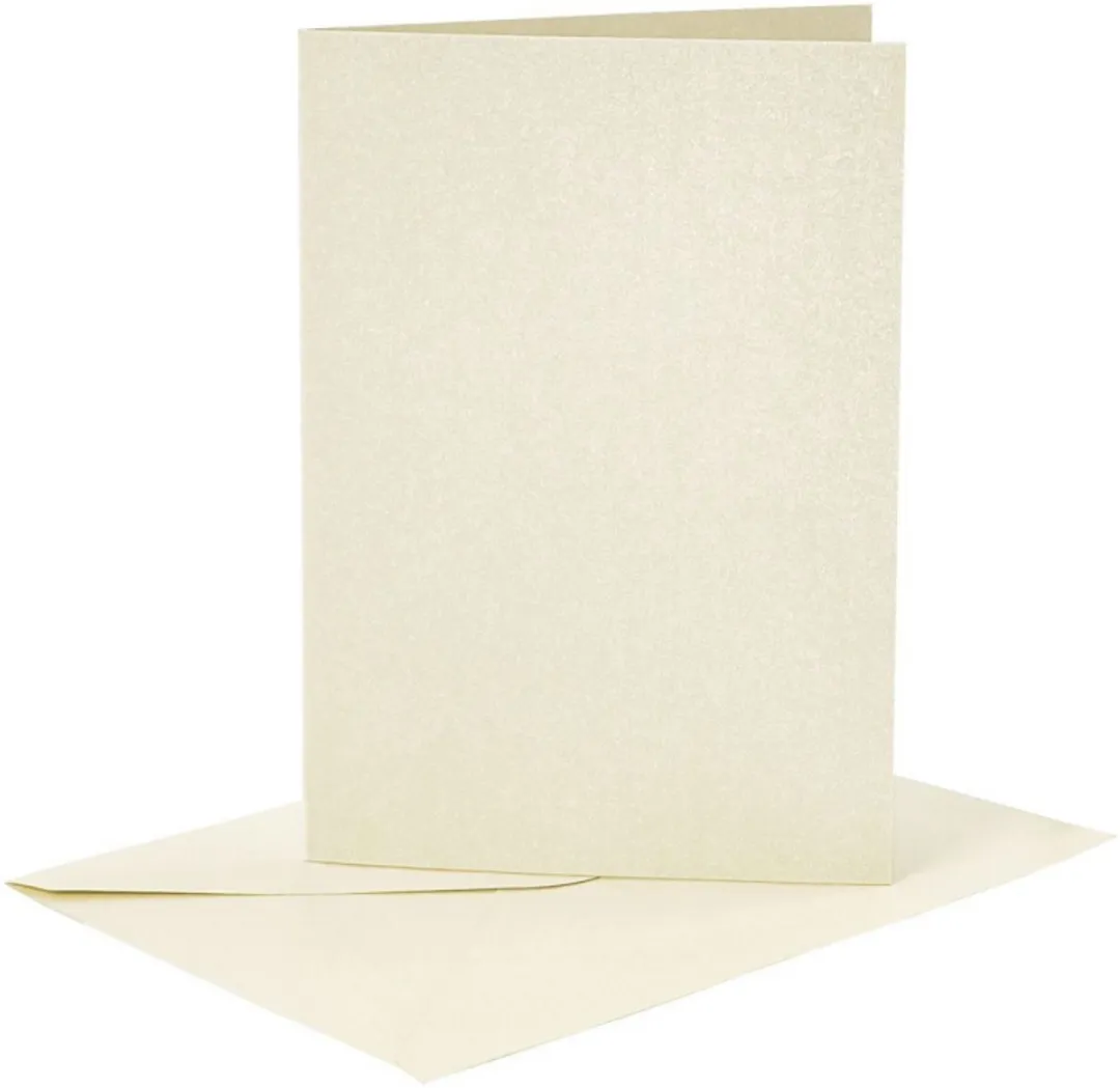 Creativ Company Parelmoer Kaarten & Enveloppen 10,5x15cm