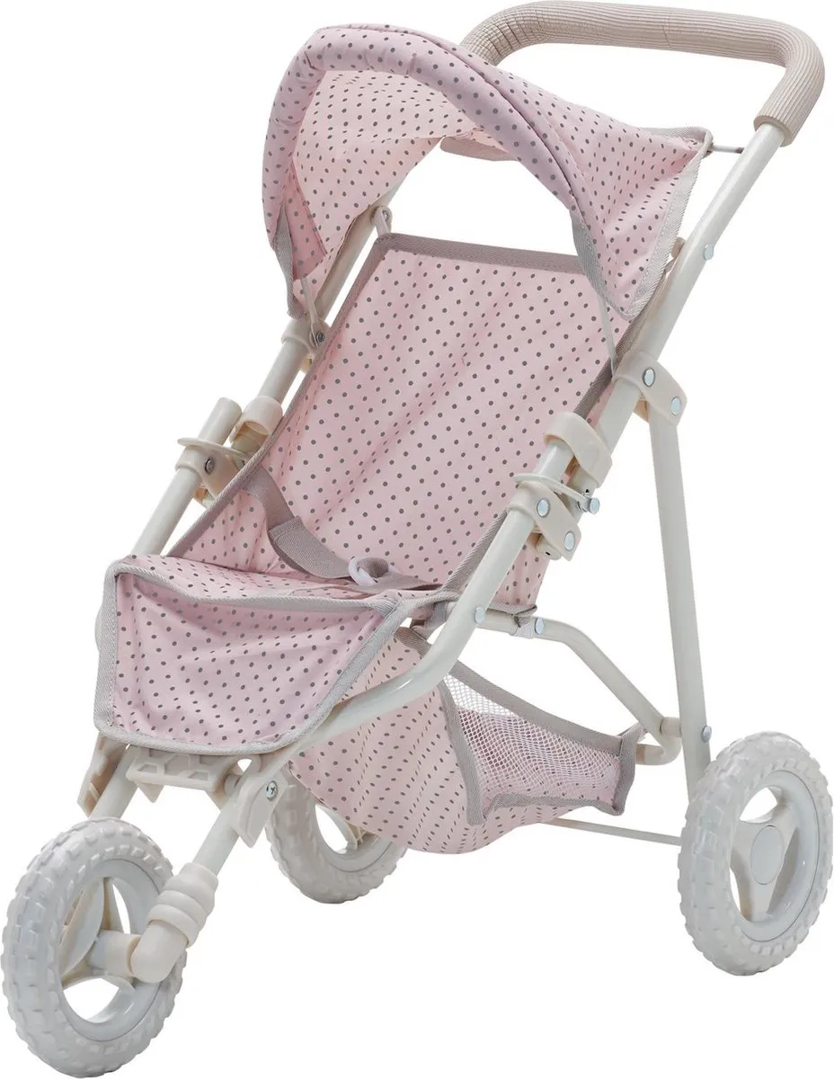 Teamson Kids Poppenwagen Roze/Grijs