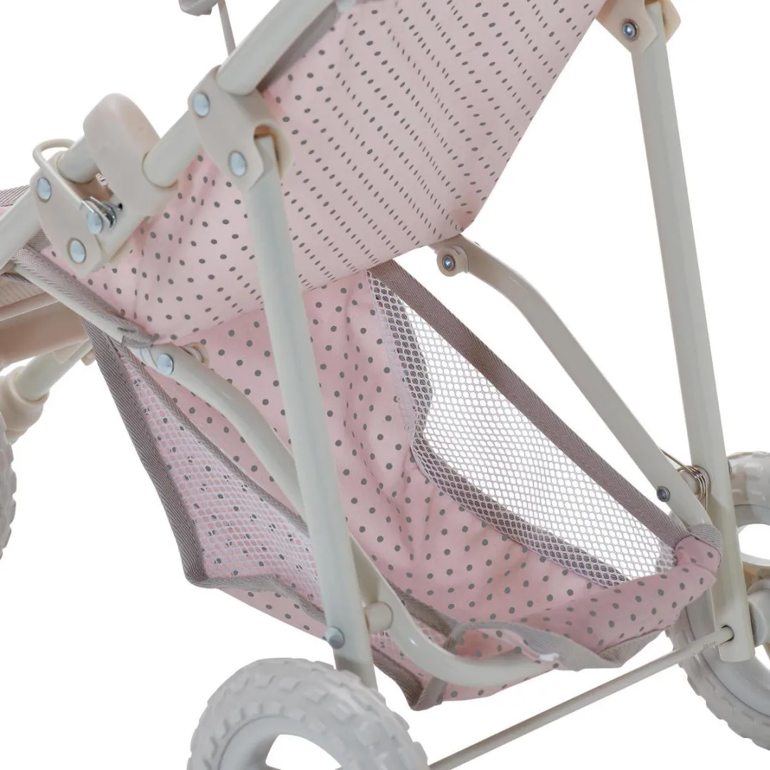 Teamson Kids Poppenwagen Roze/Grijs - OL-00002