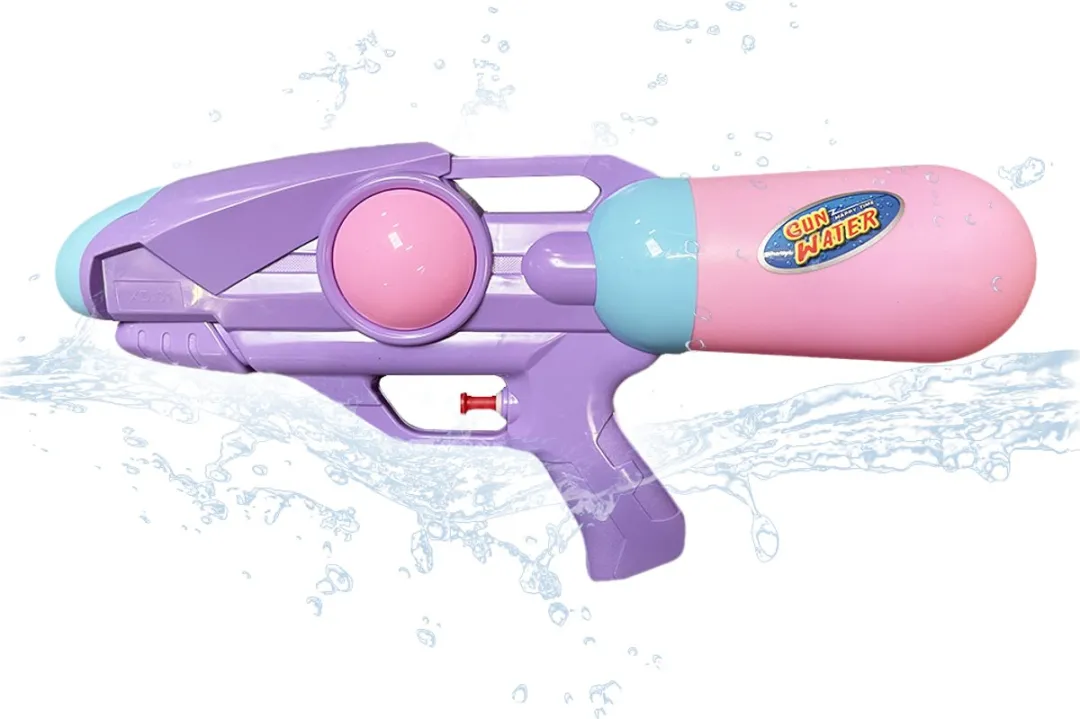 Waterpistool 33cm L - Water Pistool Extra Groot Reservoir - Lichtgewicht 100g - 4 Kleuren - ABS Waterspeelgoed voor Kinderen 3+ - Speelgoed Kinderen - Buitenspeelgoed - Tweekleurig Paars en Roze