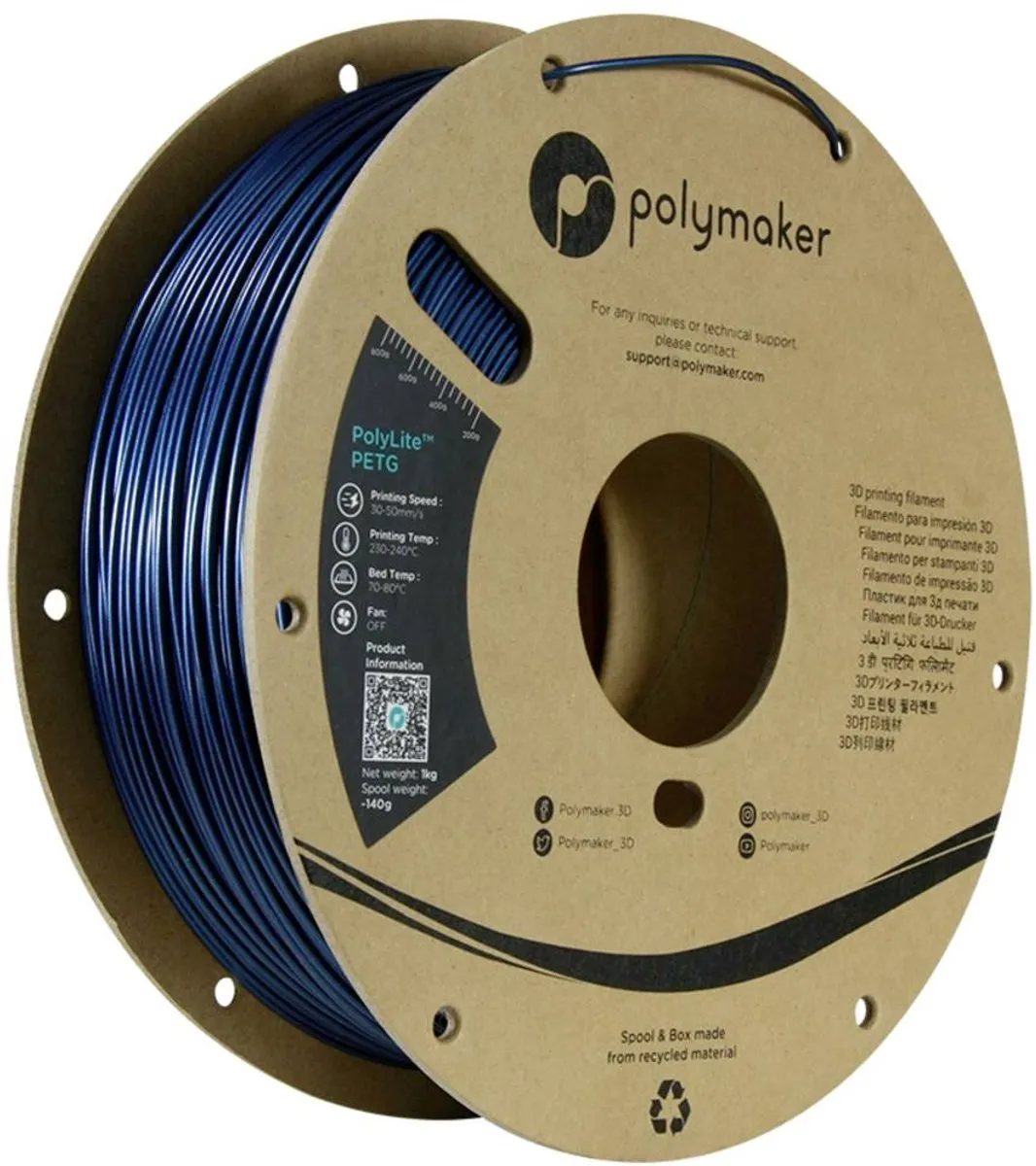 Polymaker PolyLite PETG Filament 1.75mm - 1000g - Hittebestendig