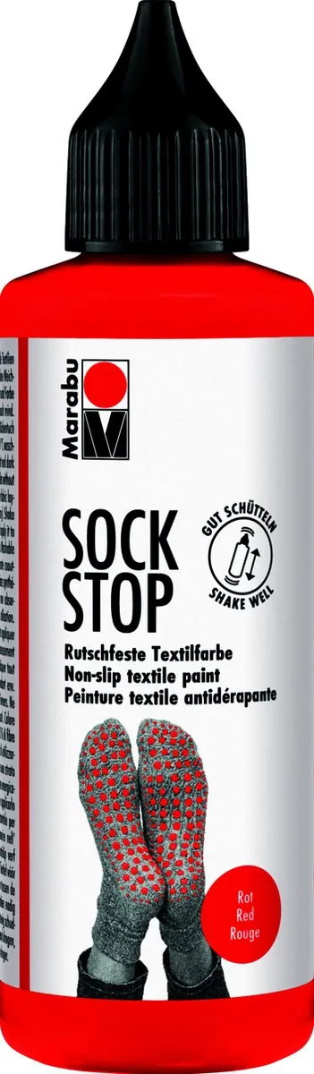 Marabu Sock Stop Antislip Verf Rood 90ml