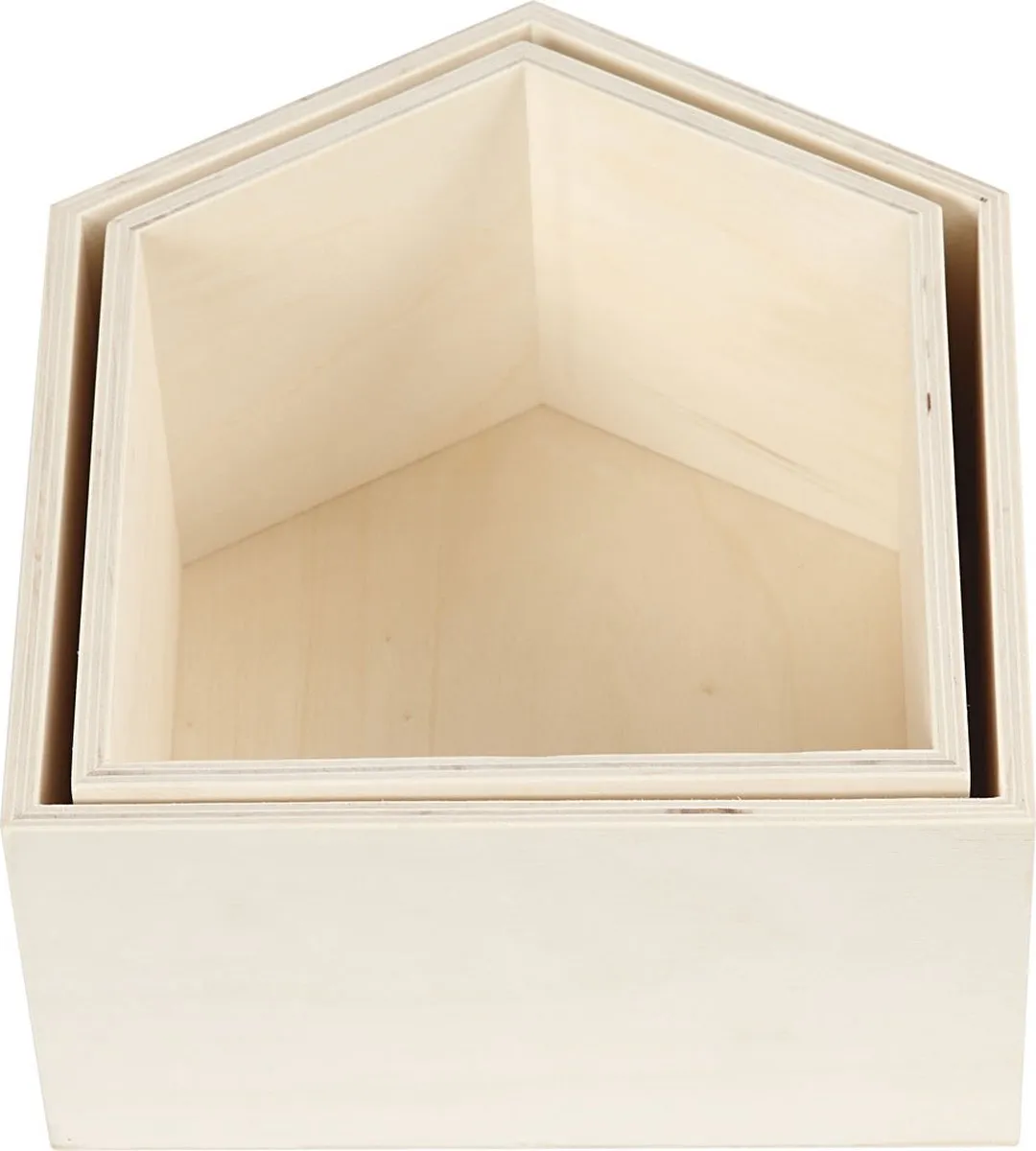 Creativ Company Houten Showdozen Huis Set - 2 Stuks