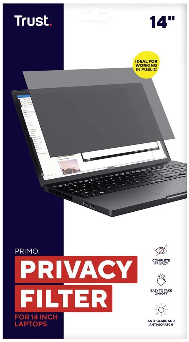 Trust Primo Privacyfilter 25194 - 14 inch - Zwart - afbeelding 6 van 6