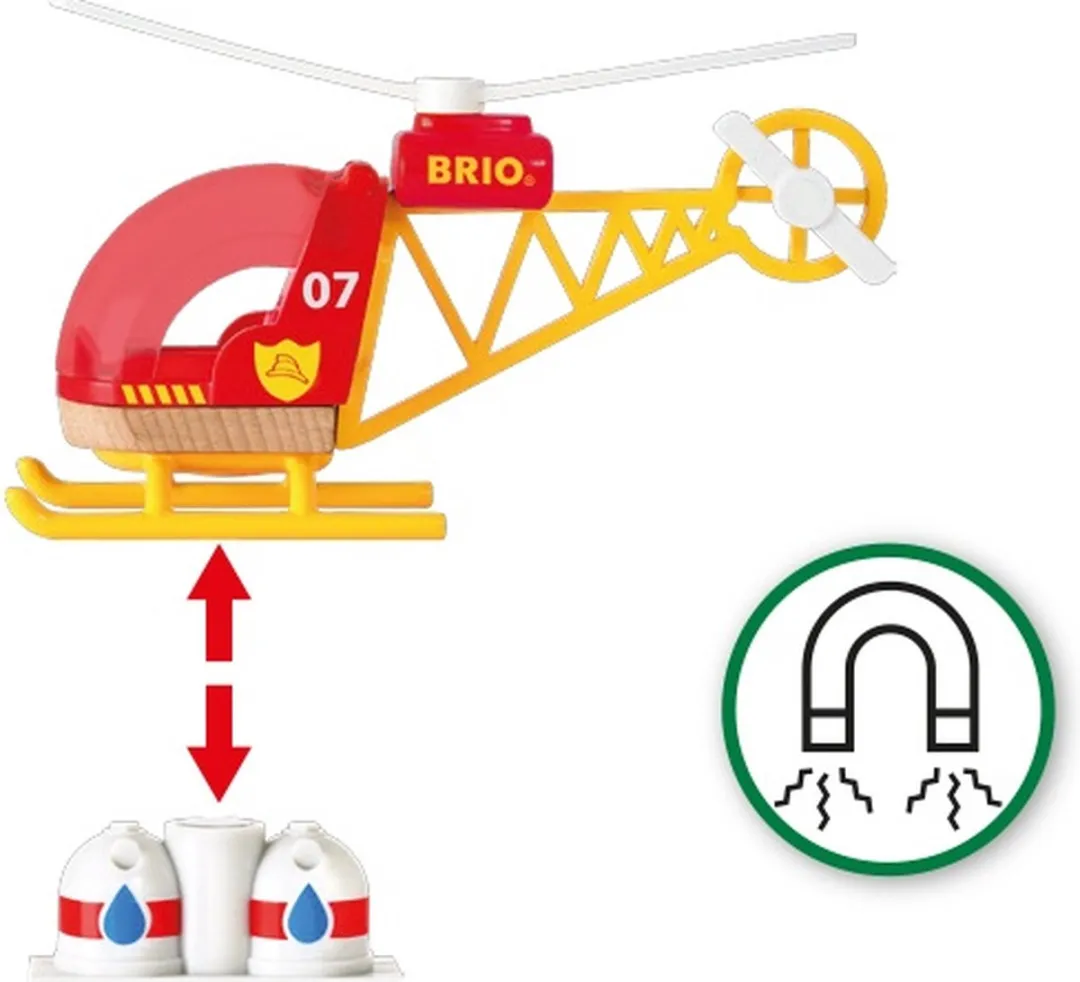 BRIO Brandweer Helikopter 33797 - Rood/Geel
