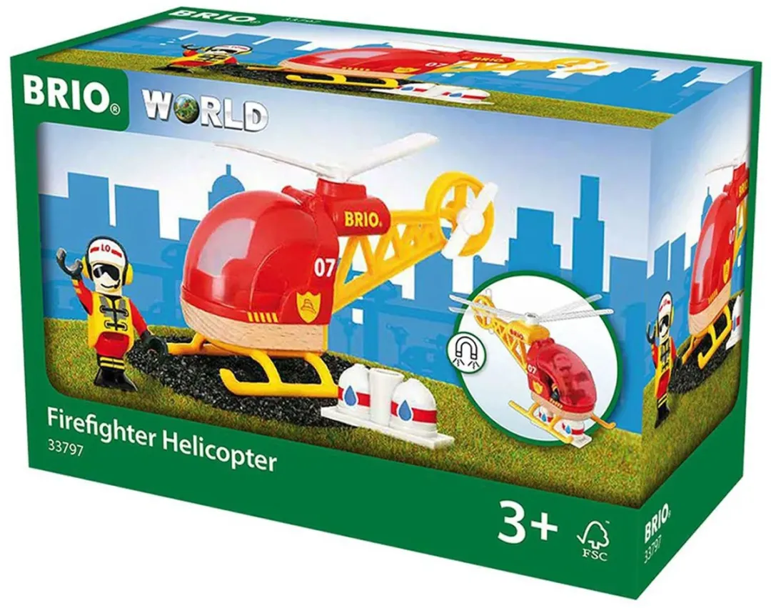 BRIO Brandweer Helikopter 33797 - Rood/Geel