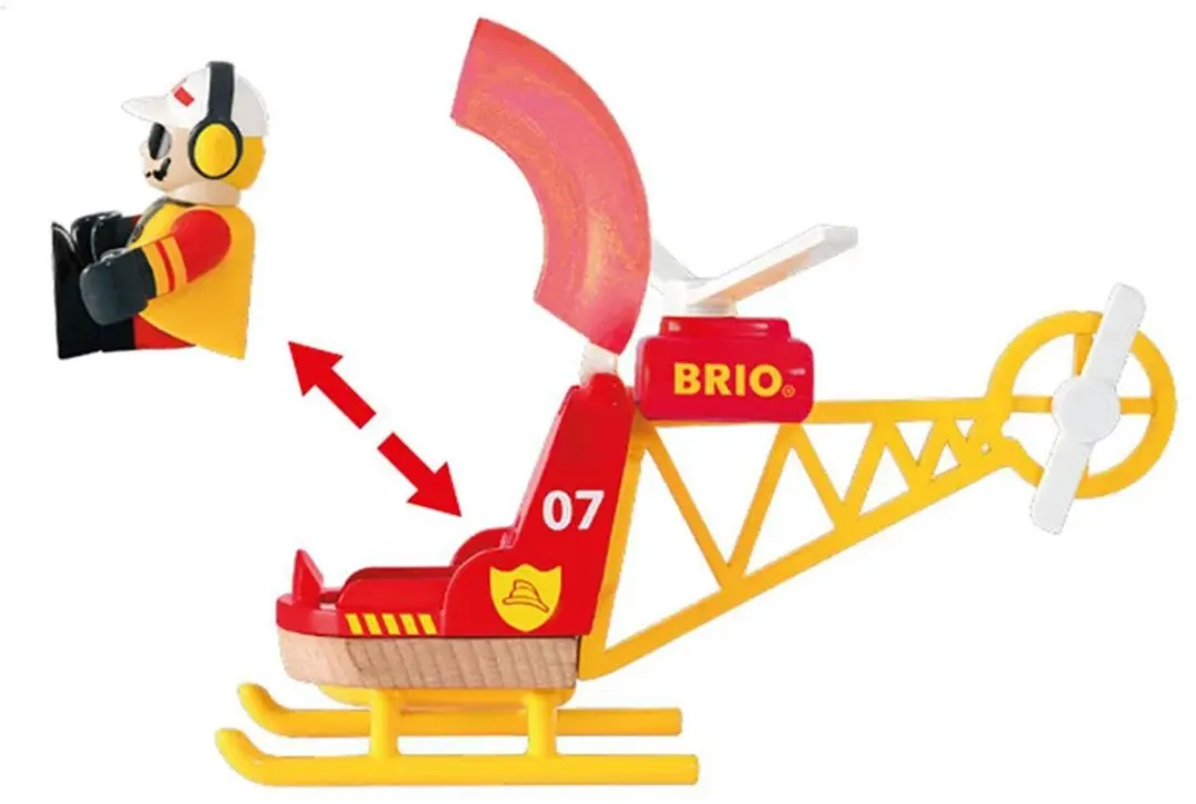 BRIO Brandweer Helikopter 33797 - Rood/Geel