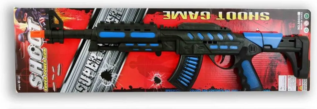 Jonotoys Speelgeweer Politie/Legeergeweer 62cm - Zwart