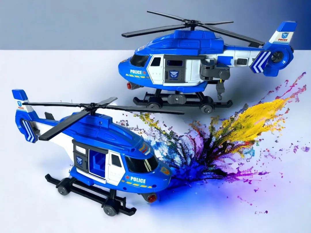 698 Jian Sheng Toys Reddingshelikopter JS128B - Politie - Blauw