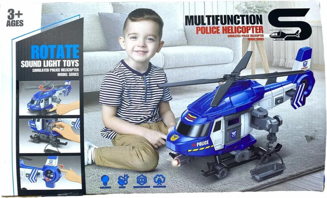 698 Jian Sheng Toys Reddingshelikopter JS128B - Politie - Blauw