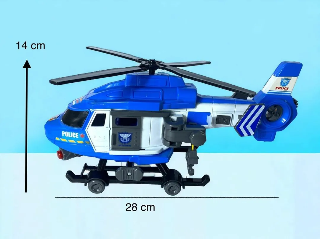 698 Jian Sheng Toys Reddingshelikopter JS128B - Politie - Blauw