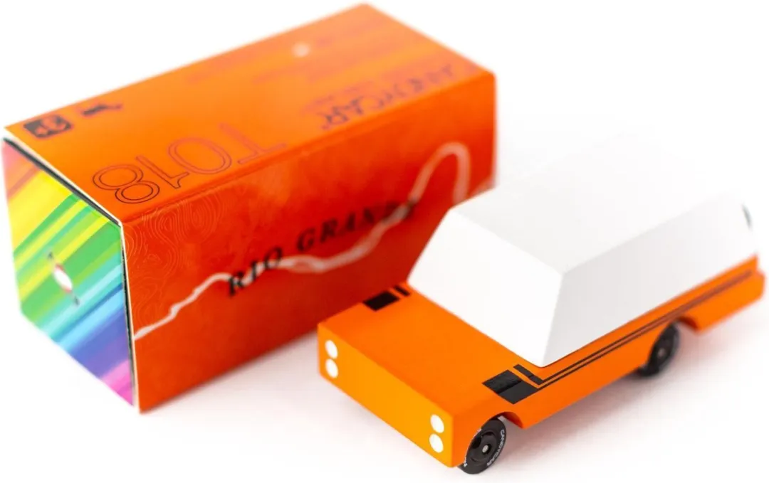 Candylab Candycar Rio Grande Mule T018 - Houten Diecast - Oranje