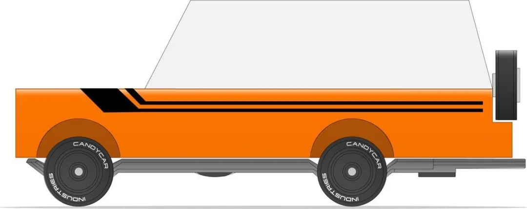 Candylab Candycar Rio Grande Mule T018 - Houten Diecast - Oranje