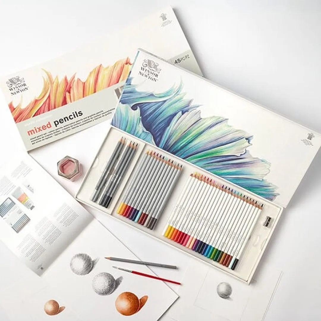 Winsor & Newton Studio Collection Mixed Potloden 45 Stuks - 42 Kleuren