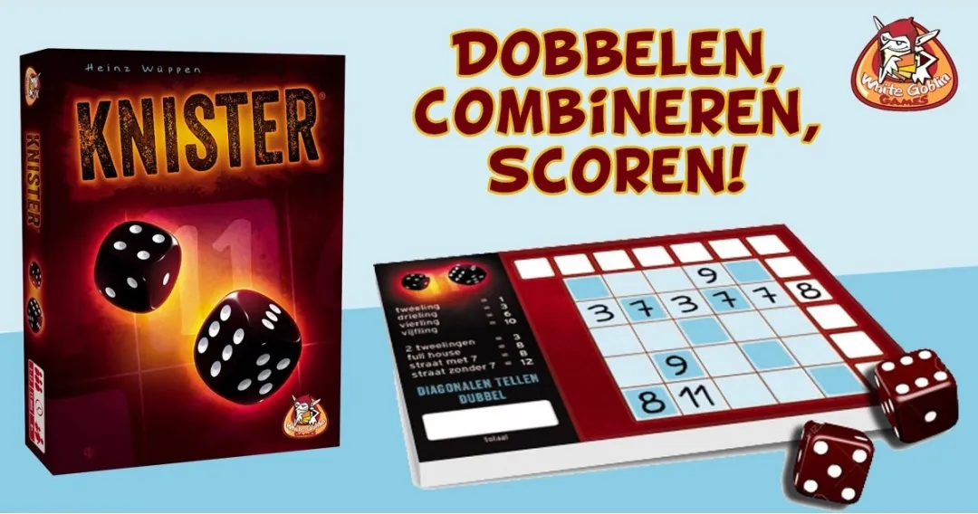 White Goblin Games Knister Dobbelspel WGG1926 - 1-5 Spelers - Meerdere Kleuren