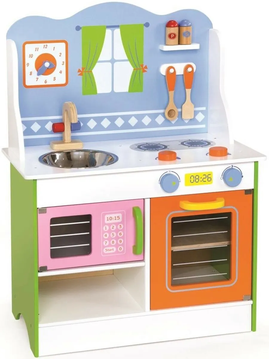 Viga Toys Houten Kinderkeuken Du Soleil - Multikleur