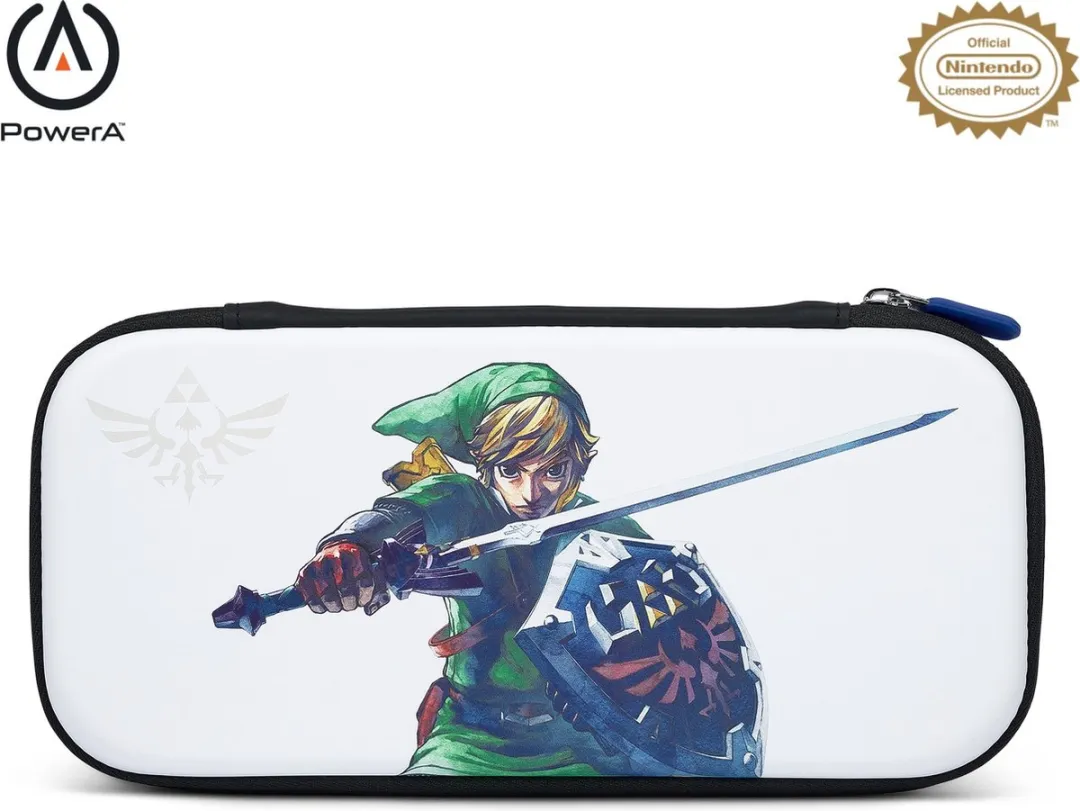 PowerA Slanke Bescherm/Consolehoes voor Nintendo Switch OLED, Nintendo Switch of Nintendo Switch Lite - Master Sword Defense