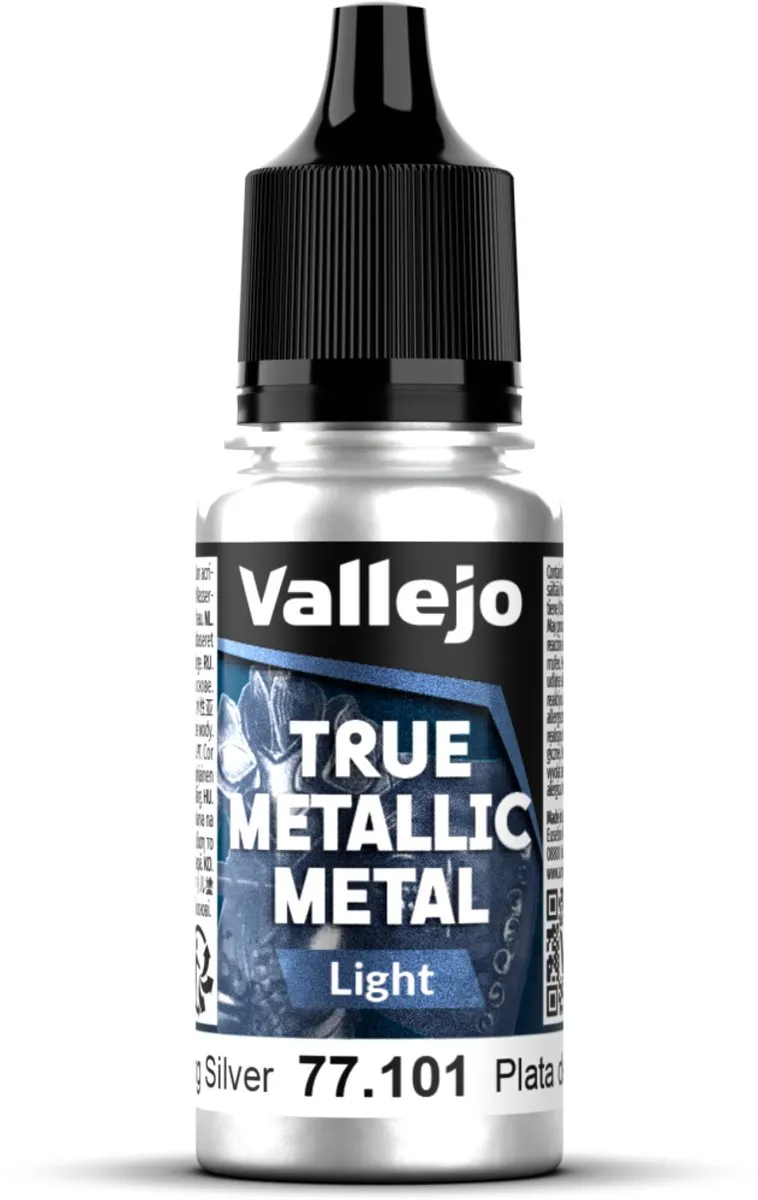 Vallejo Hobbyverf True Metallic Metal Light Sterling Zilver