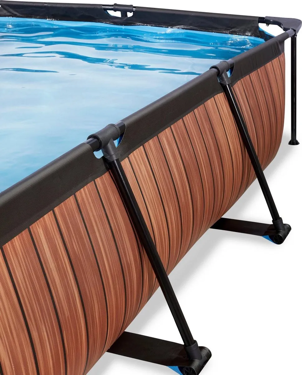 EXIT Wood Zwembad 300x200x65cm - 3700L - Bruin
