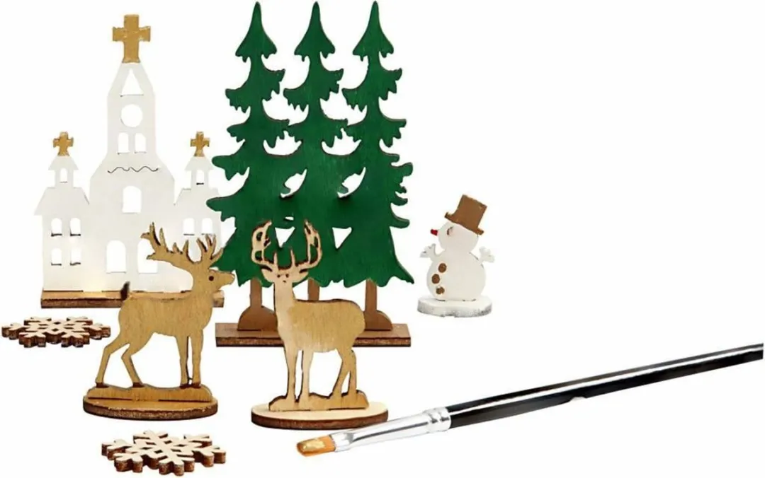 ThimbleToys DIY Kerst Figuren Hobbypakket - Veelkleurig