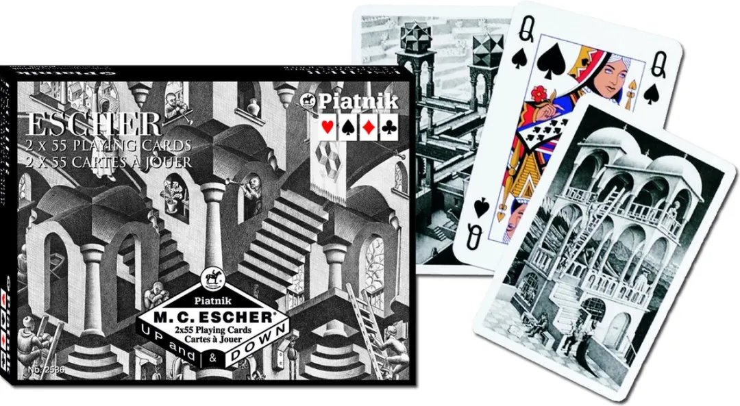 Piatnik Escher Up & Down Speelkaarten Double Deck