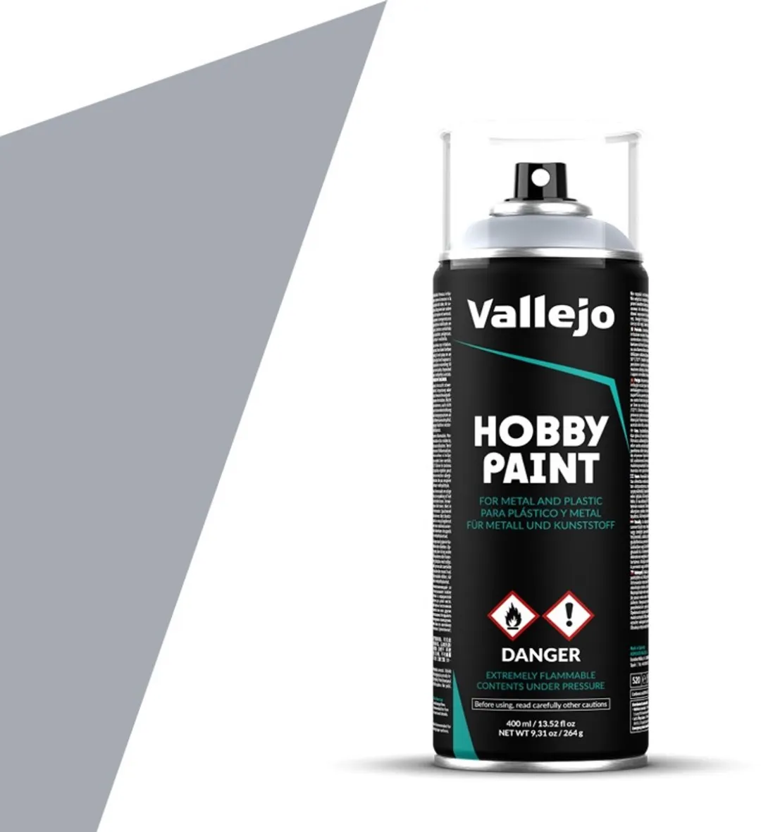 Vallejo Hobbyverf Silver Matt Spray 400ml