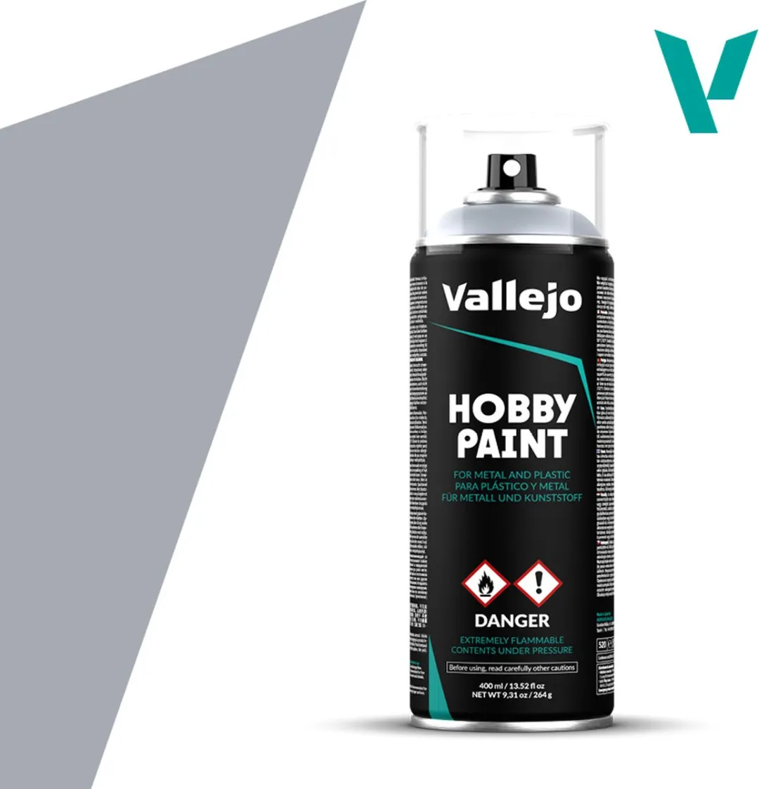 Vallejo Hobbyverf Silver Matt Spray 400ml