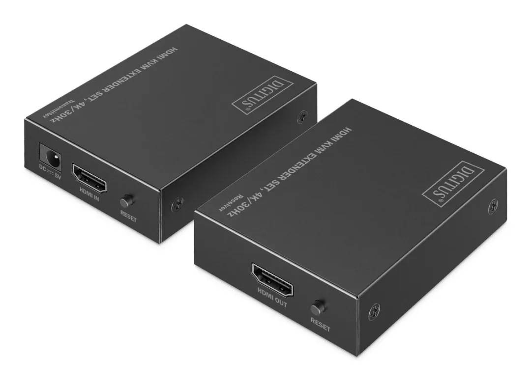 Digitus DS-55357 HDMI Extender - USB-A - RJ45 - Zwart