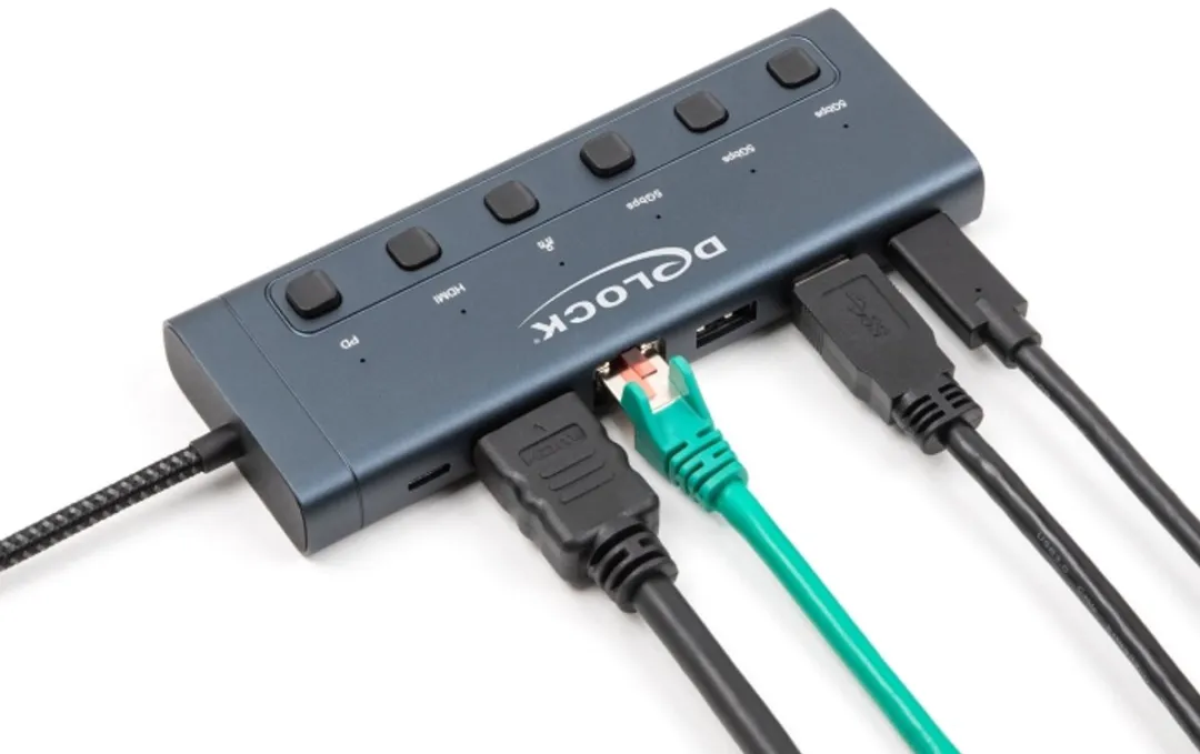 Delock USB Type-C Docking Station 92000 - 4K HDMI/USB/LAN - 90W PD - Blauw